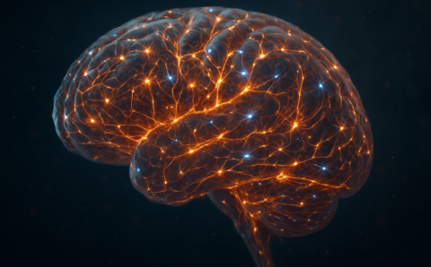 Representación visual de la neuroplasticidad con redes neuronales luminosas que simbolizan cómo el amor activa, reorganiza y transforma el cerebro.